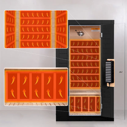 Real Relax Sports&Fitness RealRelax® S-01-2P Full Spectrum 1-2 Person Infrared Sauna Black